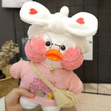 

30CM Pink LaLafanfan Kawaii Cafe Mimi Yellow Duck Plush Toy Cute Stuffed Doll Soft Animal Dolls Kids Toys Birthday Gift for girl