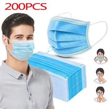 

10pcs/50Pcs/100pcs Disposable Mask Non-Woven Fabric 3 Layer Filter Cloth Medical Mask Breathable Ear Hook Surgical Mask