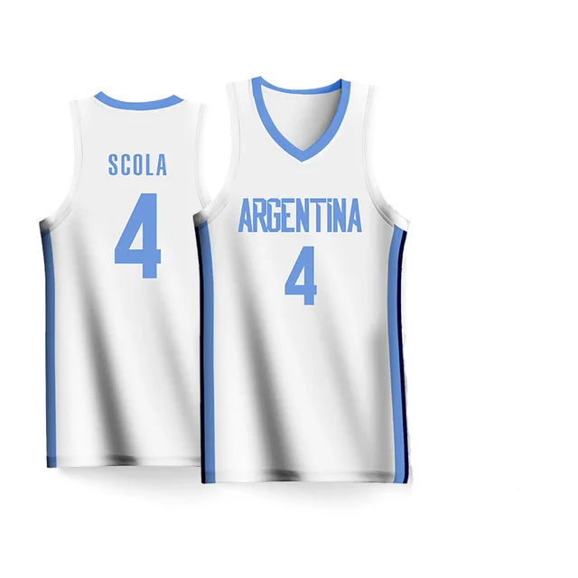Camisetas de baloncesto de sublimación completa para hombre, deportiva Argentina con estampado de letras, logotipo de nombre equipo, chándales de entrenamiento deportivo de secado rápido - AliExpress Deportes y entretenimiento