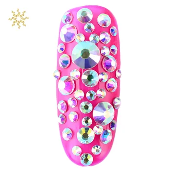 

800 Pcs/Pack Nail Art Decoration Rhinestone DIY Geometric Mixed Pattern Nail Decorations K510