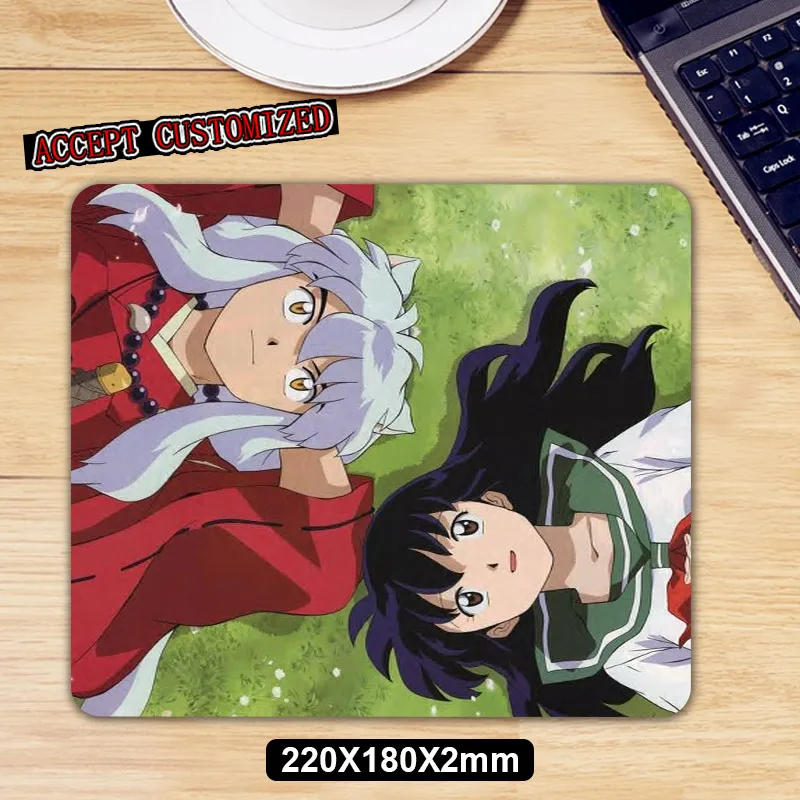Высокое качество аниме Inuyasha коврик для мыши из искусственной кожи игровой коврик для мыши Коврик для мыши Настольный коврик для мыши - Цвет: 22x18cm