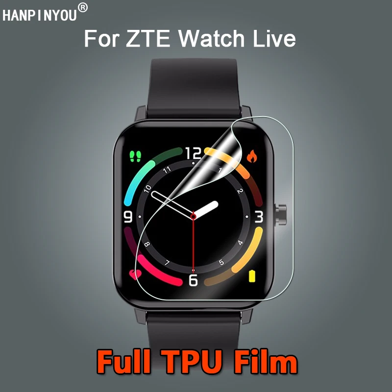 10 Pezzi Per Zte Watch Live Smartwatch Antigraffio Ultra Clear Slim Soft Tpu Hydrogel Pellicola Salvaschermo-Vetro Non Temperato