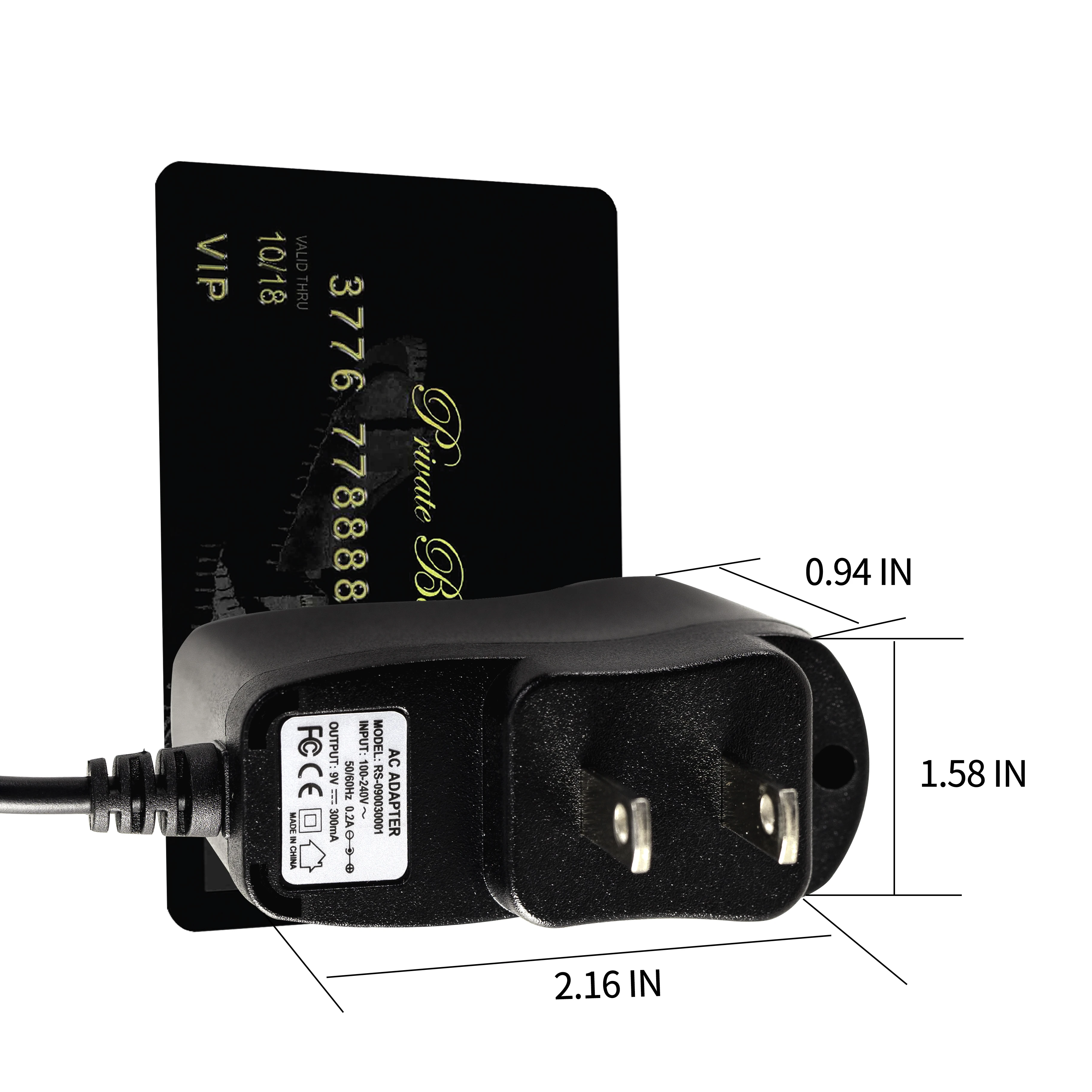 FLAMMA Guitar Effects Pedal Power Supply Adapter 9V 300mA Tip Negative