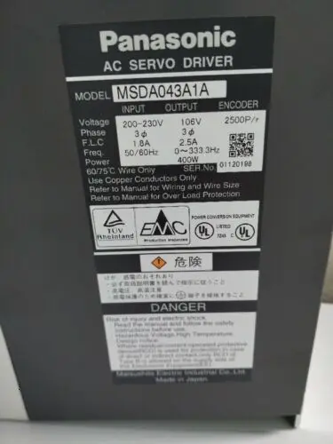Драйвер сервопривода переменного тока Panasonic MSDA043A1A