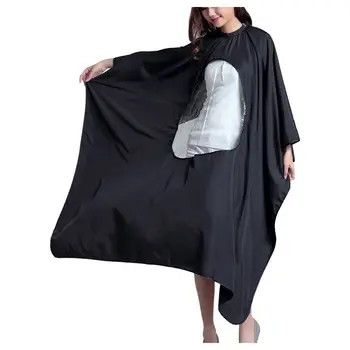 

1x Hair Cutting Cape Hairdresser Barber Gown Stylist Apron Phone View Window Black