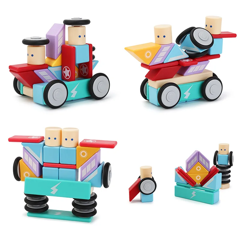 Магнитные ум Магнитные деревянные блоки 12 шт набор | классические и стильные Подарочные игрушки для мальчиков или девочек