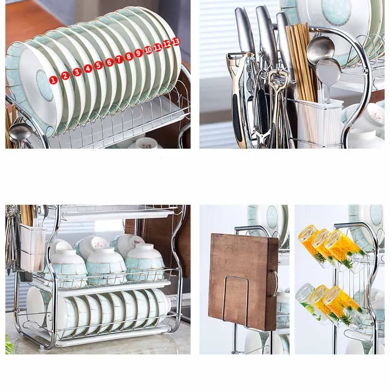 stainless steel Kitchen hanging basket Household desktop Art storage basket bathroom storage box Sundries Wall Organizer Rack