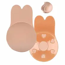 Halyuhn 1 пара новейший бюстгальтер с кроликом без бретелек с открытой спиной, бюстгальтер с приклеенными чашечками, липкий бежевый бюстгальтер