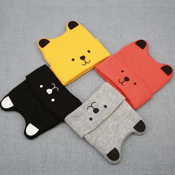 

Lovely Cartoon Baby Hat Toddler Boy Girls Beanie Cute Newborn Bear Skull Cap for Winter Autumn