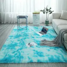 Fluffy Rugs Anti-Skid Shaggy Area Rug Dining Room Carpet Floor Mat Home Bedroom Computer Chair Floor Rugs Plush Rectangle Carpet