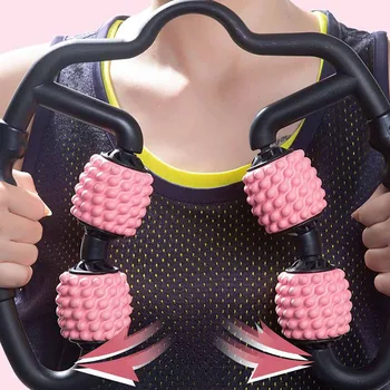 

4-Point Fitness Hand Arm En Been Roller Massage Stick Drum Trigger Point Massage Tool Deep Tissue Massager