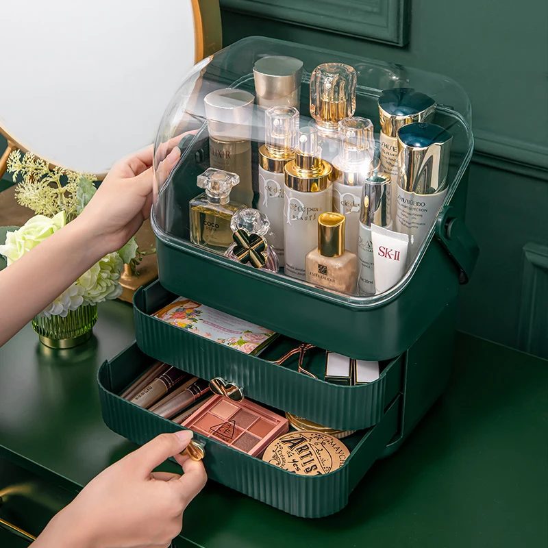 Vintage Organizer The Fortune Clover Multi-Department Makeup Organizer