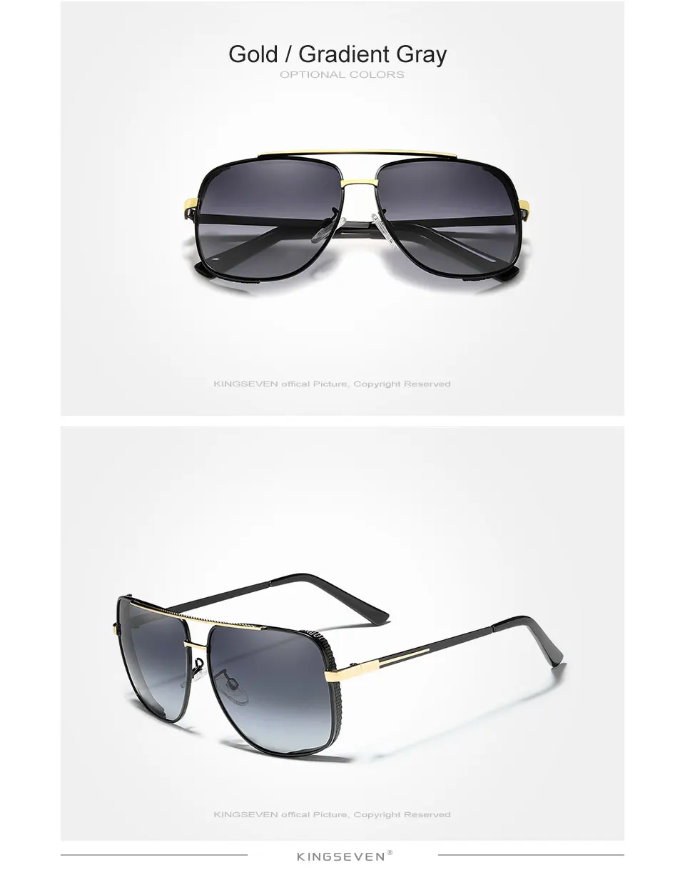 KINGSEVEN дизайнерские новые градиентные поляризованные линзы солнцезащитные очки мужские очки ночного видения для вождения lunette de soleil