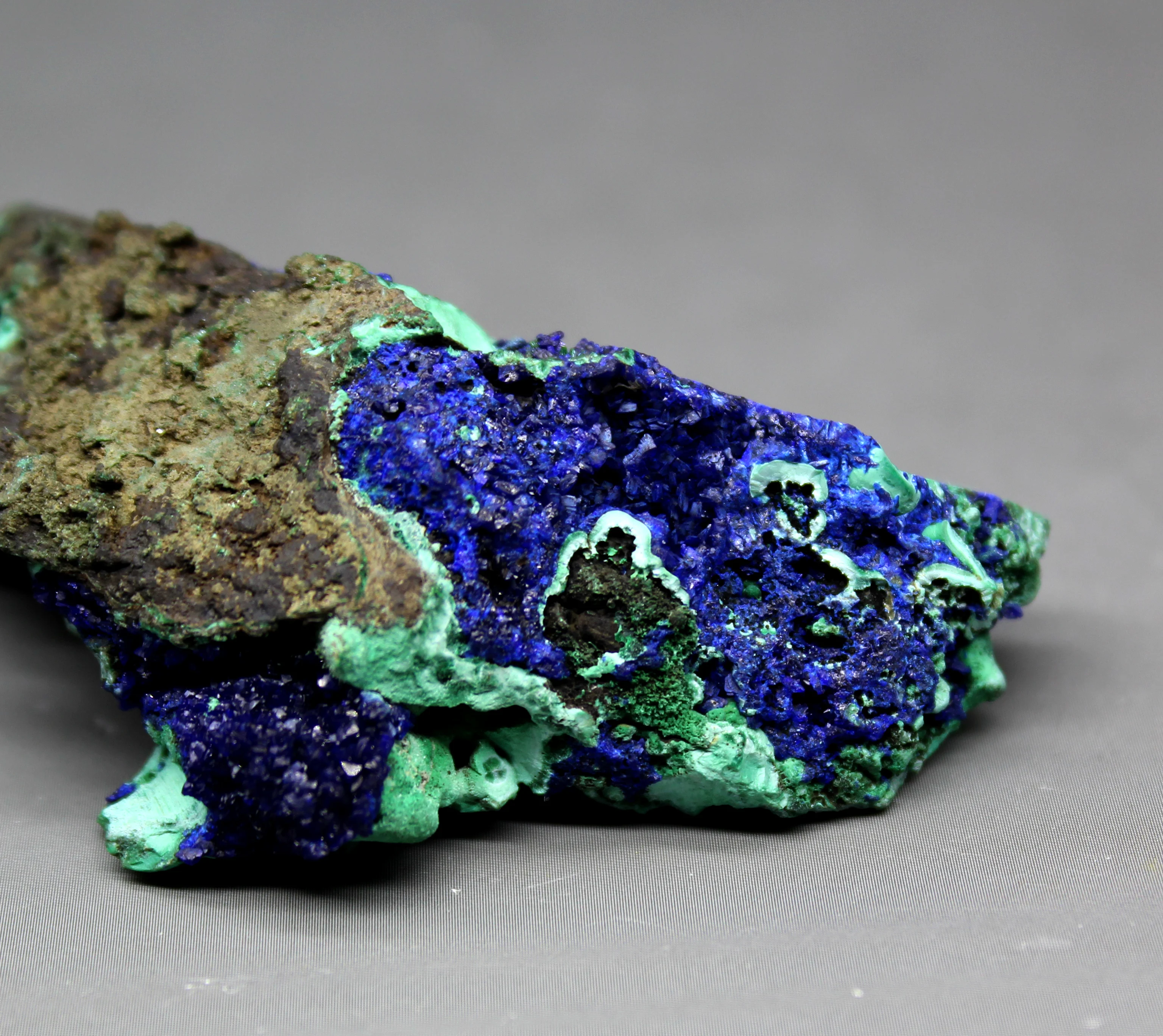 44 г натуральный Блестящий Azurite/Малахитовый симбиотический минеральный кристалл