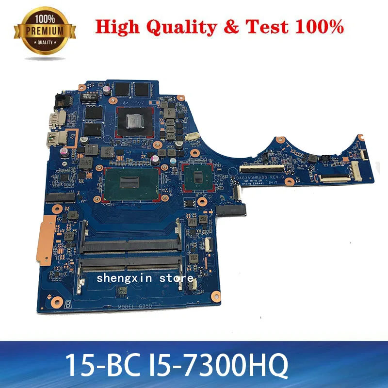 Promo  DAG35AMB8E0 For HP 15-AX 15-BC 15-AX016TX 15-AX020TX laptop motherboard i5-7300HQ 960M 2GB 856677-0