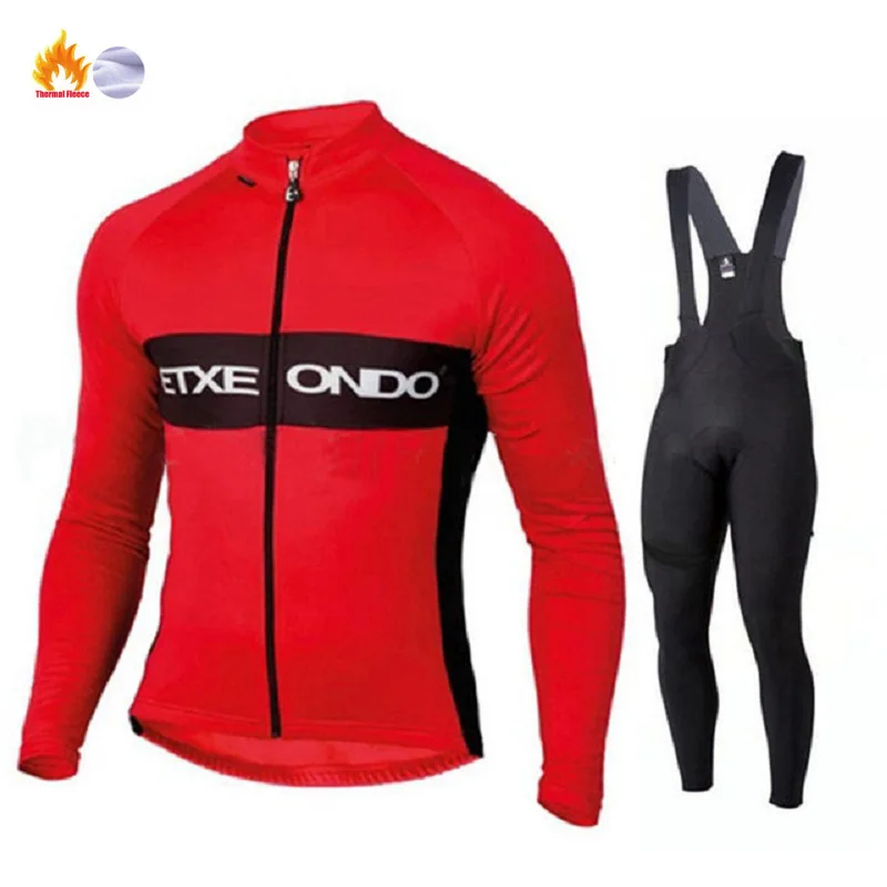 Set 16 Зимняя Теплая Флисовая качественная одежда Etxeondo для велоспорта, длинный комплект MTB, одежда для велоспорта, спортивная одежда для горного велосипеда, ropa ciclismo - Цвет: Set 16
