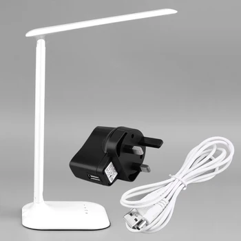 

ICOCO LED Desk Lamp with 5-Level Dimmer USB / Wall Charger Adjustable Dimmable Foldable Touch Control Eye Protection 4W