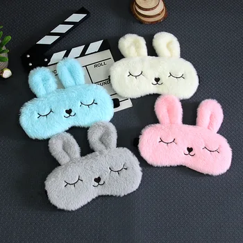 

Ophax Cute Cartoon Eye Cover Bunny Sleeping Eye Mask Funny Plush Sleep Mask Christmas Rest Eye Band Eyepatch Sleep Aid Blindfold