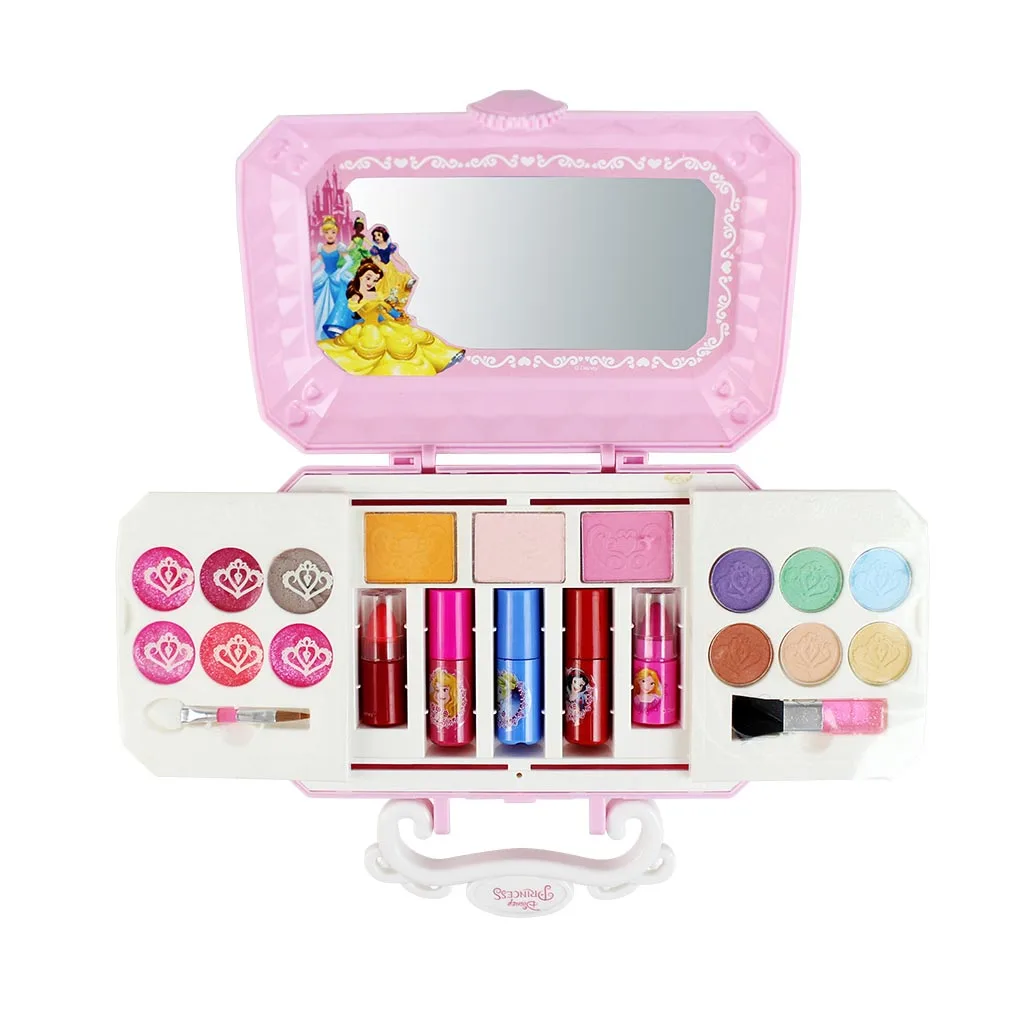 Дисней косметическая коробка детская девочка водорастворимый макияж обучающая игрушка набор моющиеся вечерние косметика