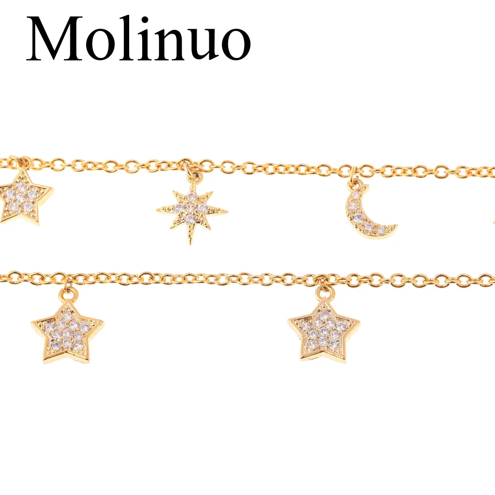 Molinuo Новые звезды луна ожерелье с подвеской простое модная одежда для вечеринок Свадьба Помолвка подарок на день рождения Трендовое ожерелье