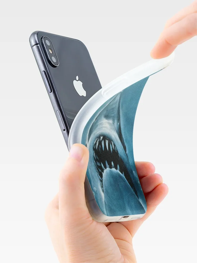 Акулья пасть Ipho чехол для iPhone X XS Max XR чехол для iPhone 8, 7, 6, 6S Plus, мягкий силиконовый прозрачный