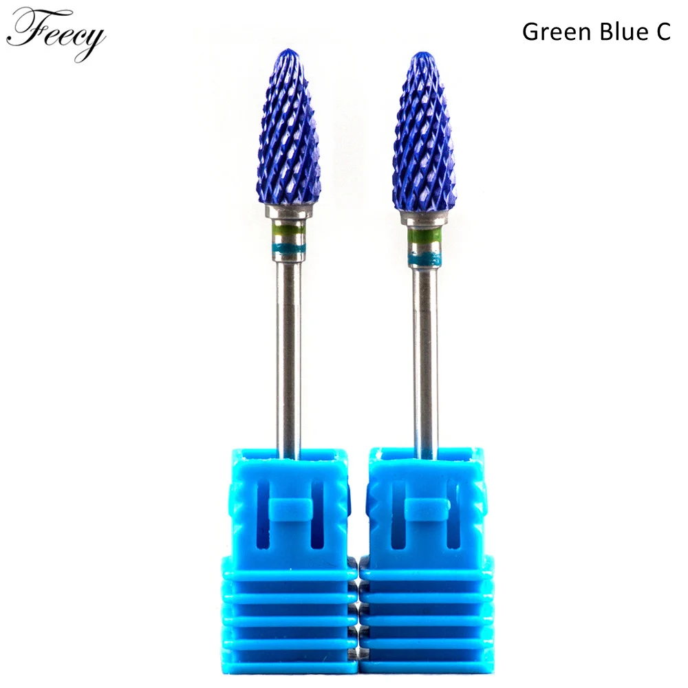 2U Green Blue C 2PCS 2 шт Керамические фрезы для ногтей маникюр ногтей педикюр сверла биты-аксессуары корунд фрезы мельница насадки для маникюра - Цвет: 2U Green Blue C 2PCS