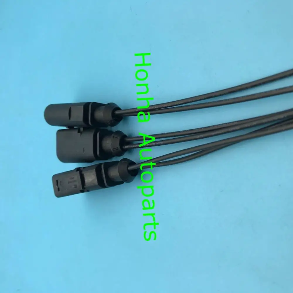 

5/10/20/50/100 pcs 2 Pin Plug Flat Contact Housing Connector Wire Harness with black 15cm 20AWG Cable 1J0973802 1J0 973 802