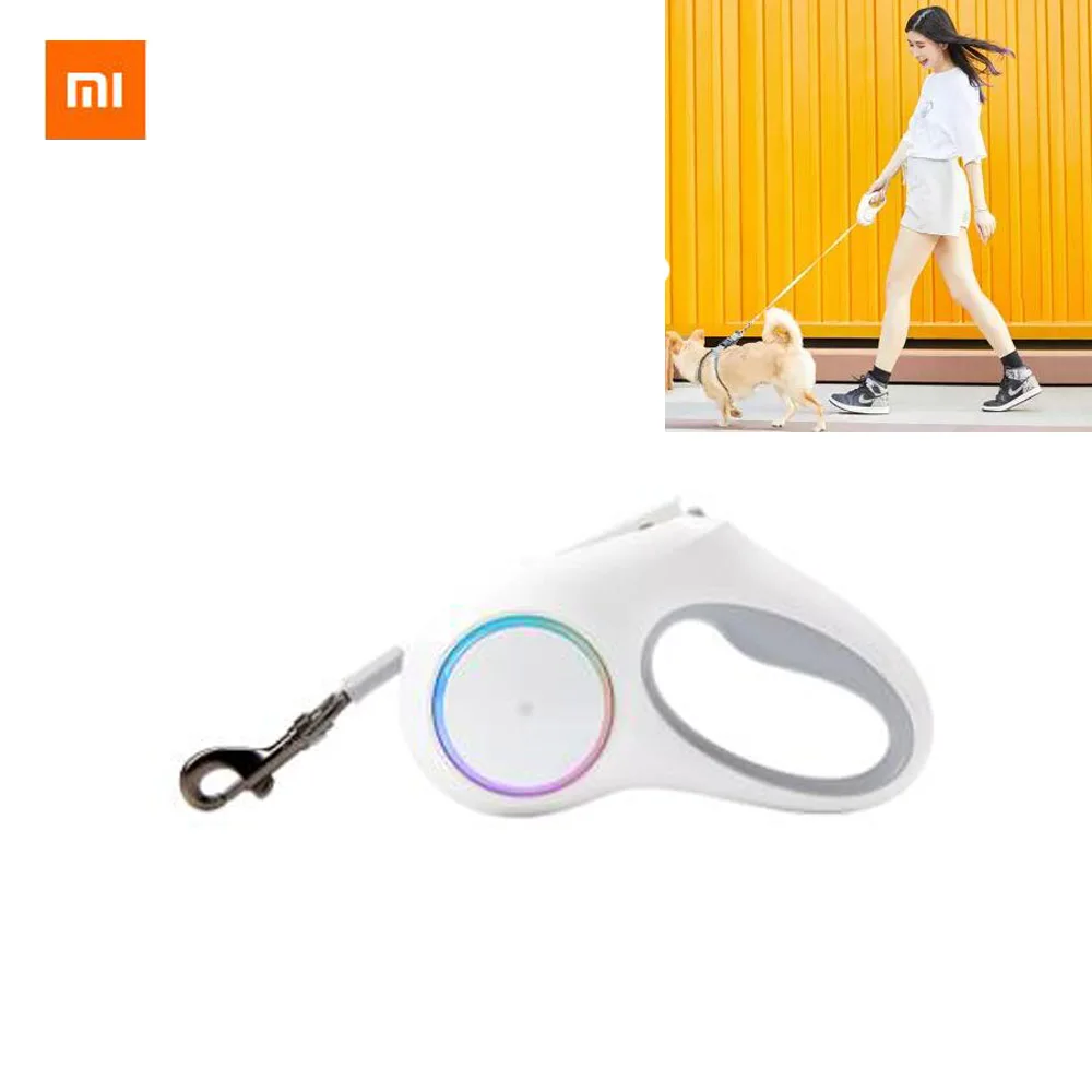 Xiaomi Mijia Youpin PetKit стример Телескопический Тяговый канат Белый сенсорный управление красочный стример для собак в пределах 30 кг