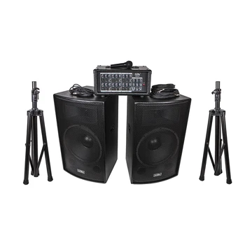 

Zh0602d15ls acoustic system kit, mixer, microphone, 2x250 W