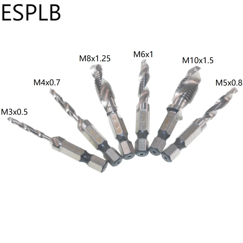 Быстрорежущее шестигранное сверло ESPLB 1/4 дюйма M3 M4 M5 M6 M8 M10 высокоскоростная