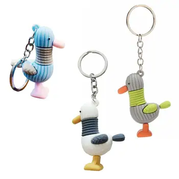 

Cartoon Keychain Cute Doll Christmas Key Pendant Duck Keychain Pendant Gift Jewelry Pendant Soft Plastic Doll