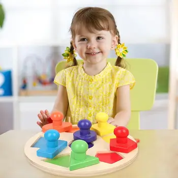 

Montessori Toy Geometric Disc Early Teaching of Shape Interes Educational Gift Kindergarten Teaching Aids Intelligence Board