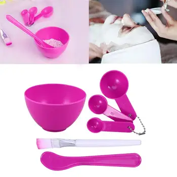 

Face Mask Bowl Set 4 In 1 DIY Facial Beauty Cosmetic Makeup Tool Mask Brush Mixing Stick Spatula Measuring Spoon Beauty Belleza