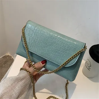 

Ladies Crocodile Pattern PU Leather Crossbody Bags Fashion All-match Chain Shoulder Bag for Women Mini Shoulder Messenger Bag