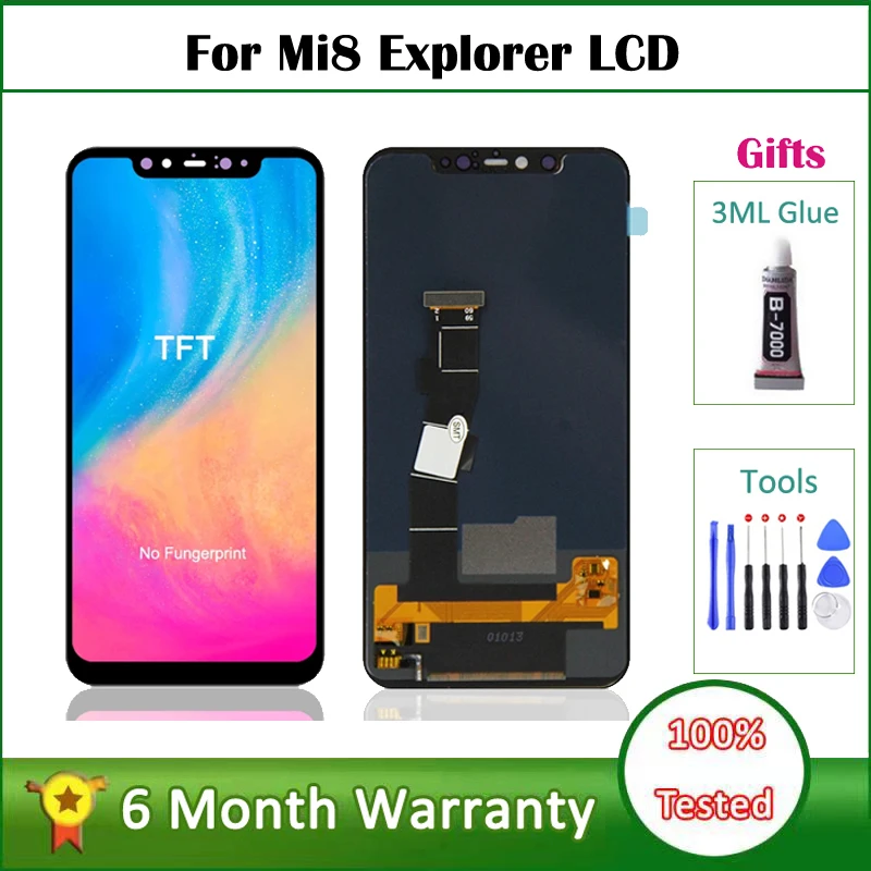 Display Testato Al 100% Per Xiaomi Mi 8 Pro Lcd Touch Screen Digitizer Per Xiaomi Mi8 Pro Sostituzione Dello Schermo Per Mi8 Explorer Lcd