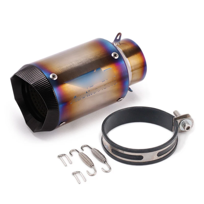 60.5mm Motorcycle Exhaust Tip Silencer Muffler Modified Vent Tail Tip Exhaust Pipe Slip on Moto Dirt Bike ATV