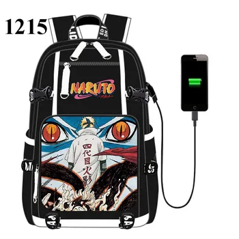 

Anime Naruto Uzumaki USB Port Backpack School Book Students Outdoor Shoulder Bag Rucksack Cosplay