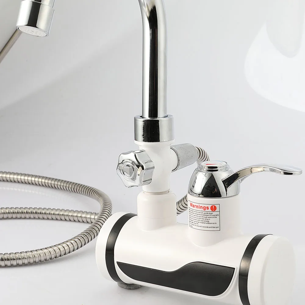 25x35CM Temperature Digital Display Water Heater Tap Bathroom Instant Electric Heating Water Faucet with Shower EU Plug Beloved