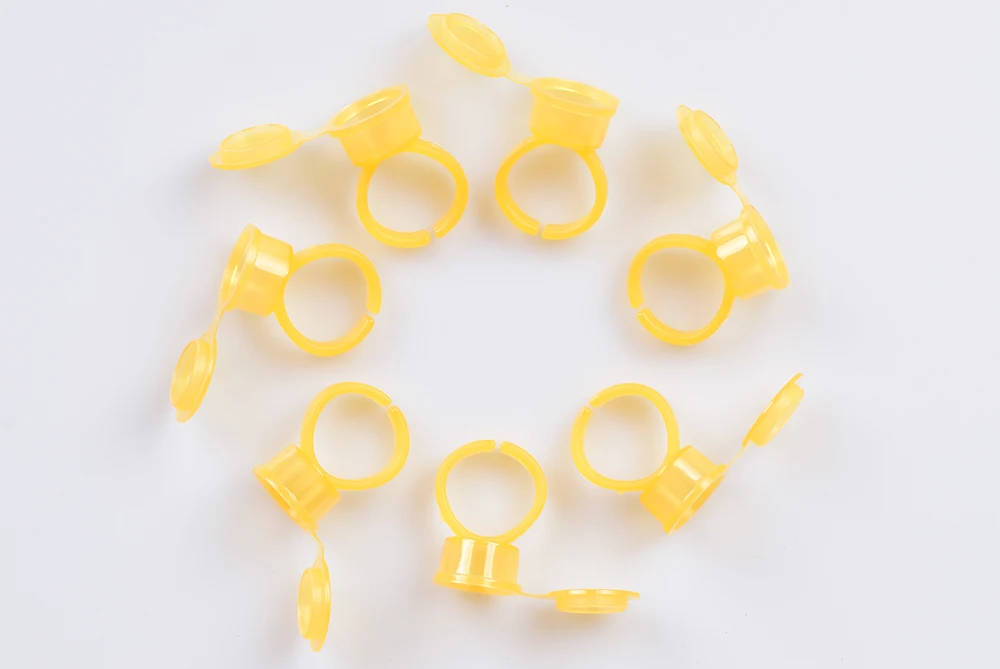 Одноразовые 50 шт тату чернила кольца чашки S/M/L Перманентный макияж Пигмент держатель бровей Наращивание ресниц Клей разделитель контейнер