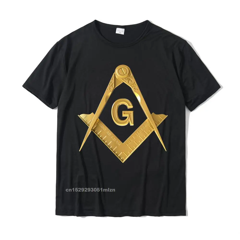 Tops Shirt Printed Lovers Day Funny Printing Short Sleeve 100% Cotton O Neck Men Tshirts Printing Tops Shirts Top Quality Masonic Square Compass Freemason Lodge Emblem T-Shirt__3165 black