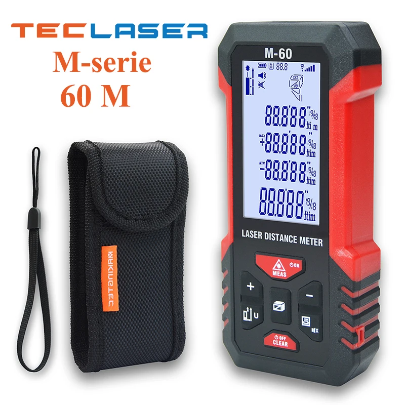 

TECLASER Laser Meter Laser Measure Rangefinder Laser Distance Laser Measuring Tape Digital Rangefinder Tape Measure Tool 20-100M