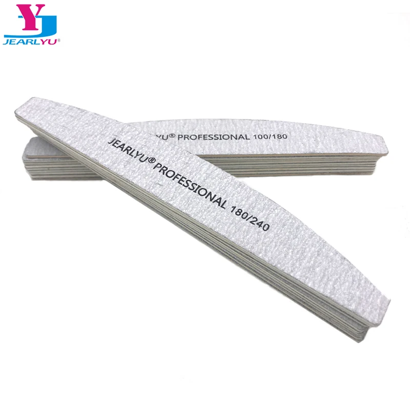 5Pcs Nail Files 100/180/240 Grit JEARL YU Double Sides Nail Buffer Banana Design Manicure Nail Polish Nail Art Makeup Care Tools