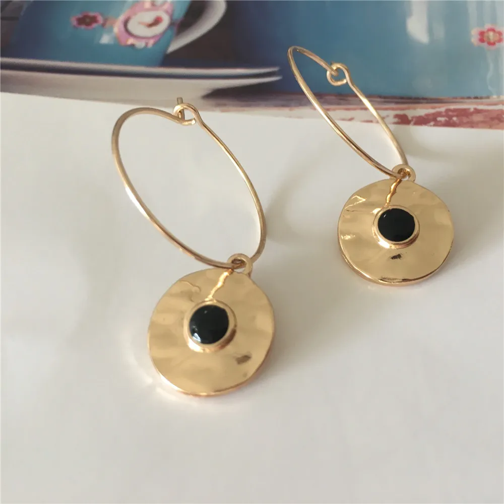 Женские маленькие серьги boucles d oreille femme трендовые золотистые кольца в виде