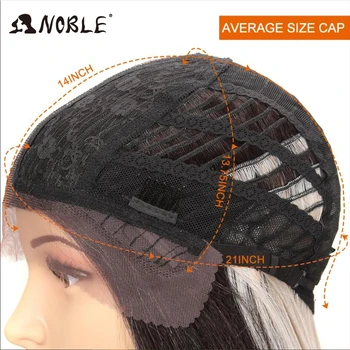 Noble Hair Wigs For Black Women Straight Synthetic Lace Front Hair 38 Inch Ombre Lace Front Wig Cosplay Blonde Lace Front Wig 5