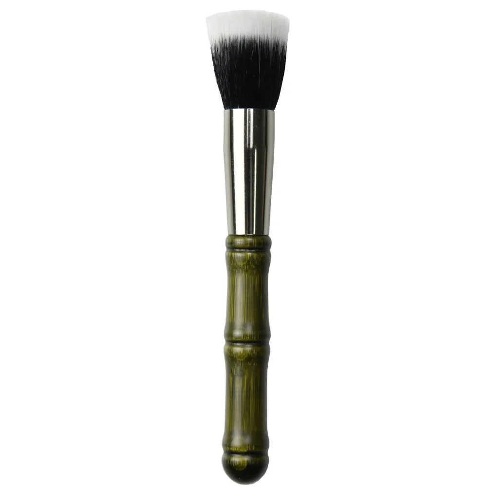 Lidar com pó Cosméticos Bambu Blush Destaque Fundação Maquiagem Escova 10 pc Set Bhs-10 - 3 BHS-10 cosméticos bambu lidar com pó blush