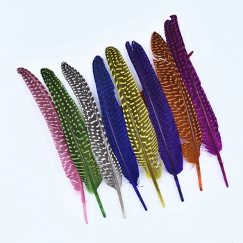 

Polka Dot Guinea Hen Feathers for Crafts 15~20cm 6-8" Pearl Pheasant Feathers for Clothes Plumas Carnaval Plume Decoration Decor