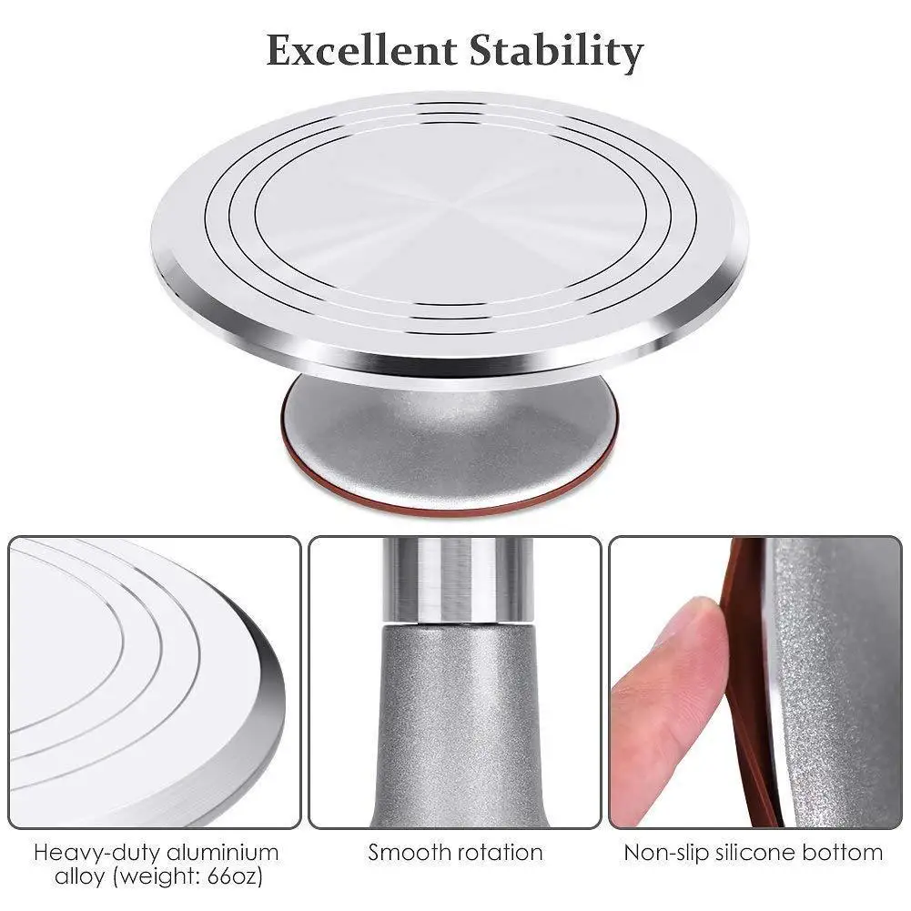

Aluminum Cake Turntable Set 35 Pieces Aluminum Cake Turntable Decorating Nozzle Set