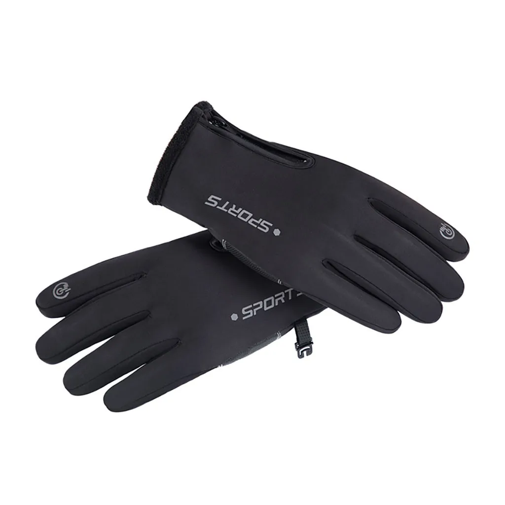 Unisex Winter gloves for men Outdoor Sports female gloves Waterproof Zipper Windproof Warm tactical Gloves invierno mujer