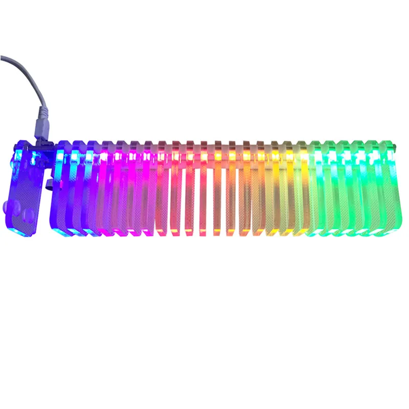 KS25 Звуковое управление VU метр Кристалл звуковая колонка аудио измеритель уровня Светодиодный музыкальный спектр DIY наборы VU башня для домашнего кинотеатра