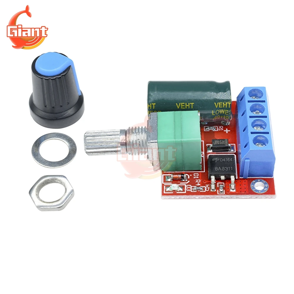 Pulse Width Modulation PWM DC Motor Speed Controller Control Regulator Module 5A Switch Function 90W 4.5-35V LED Dimmer Board